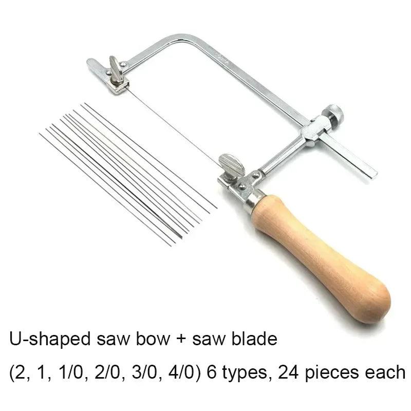 Jeweler's Saw Frame kit with Blades Adjustable