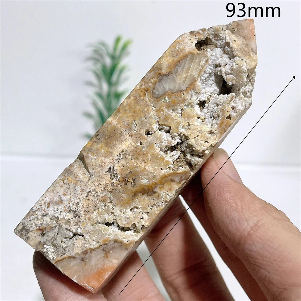 Natural Crystal Sunstone With Apatite Tower Point