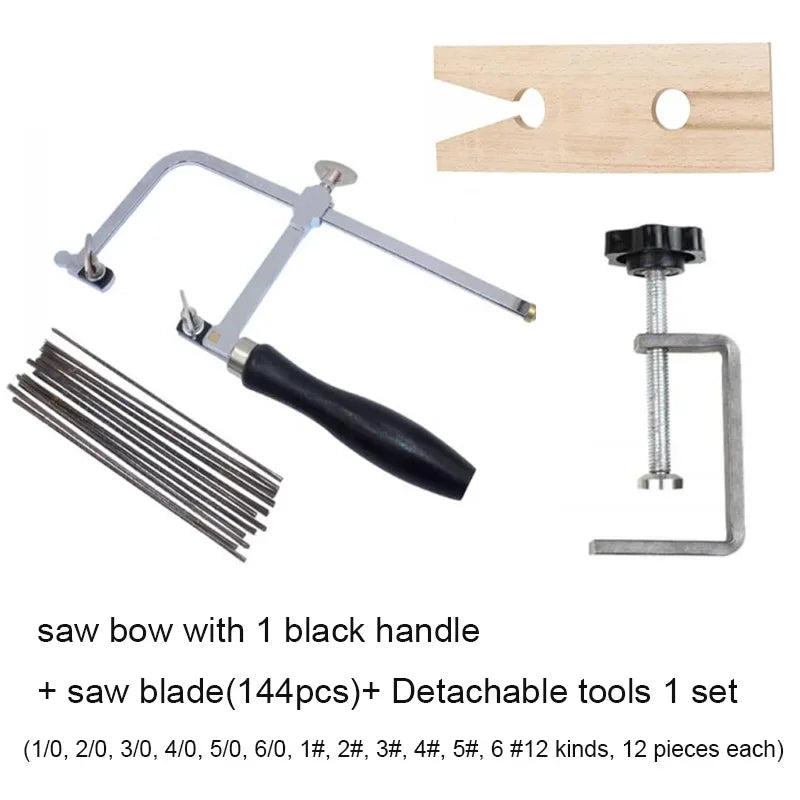 Jeweler's Saw Frame kit with Blades Adjustable