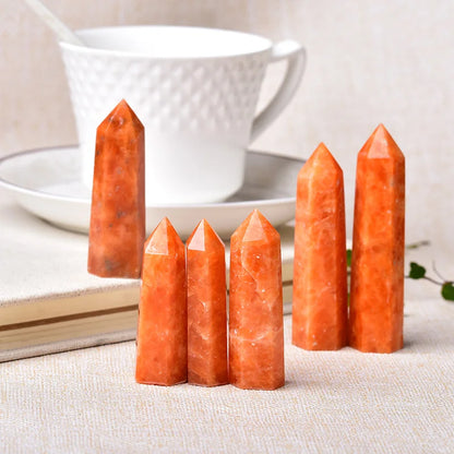 Natural Crystal Point Sunstone for Home Decor