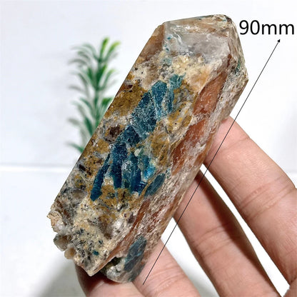 Natural Crystal Sunstone With Apatite Tower Point