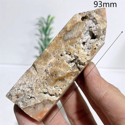 Natural Crystal Sunstone With Apatite Tower Point